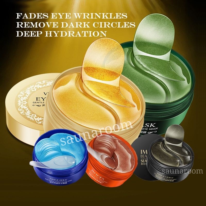 Set 60 Mặt Nạ Mắt Chứa Collagen Chống Nếp Nhăn Dưỡng Ẩm Loại Bỏ Quầng Thâm