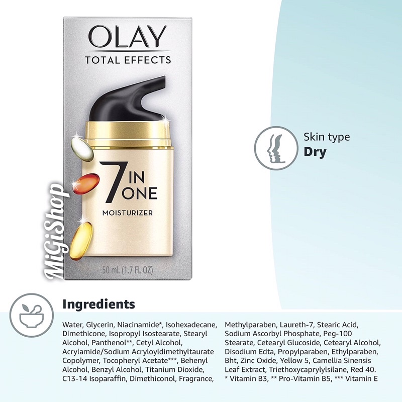 Kem Dưỡng Da Chống Lão Hoá Olay Total Effects 7in1 Moisturizer Fragrance Free 50ml
