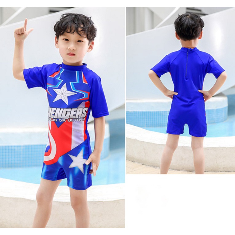 Đồ Bơi Bé Trai, Đồ Bơi Bé Gái  Họa Tiết Avenger Cho Bé Từ 15-36kg