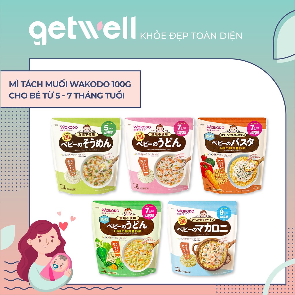 MÌ TÁCH MUỐI WAKODO 100G CHO BÉ TỪ 5 - 7 THÁNG TUỔI