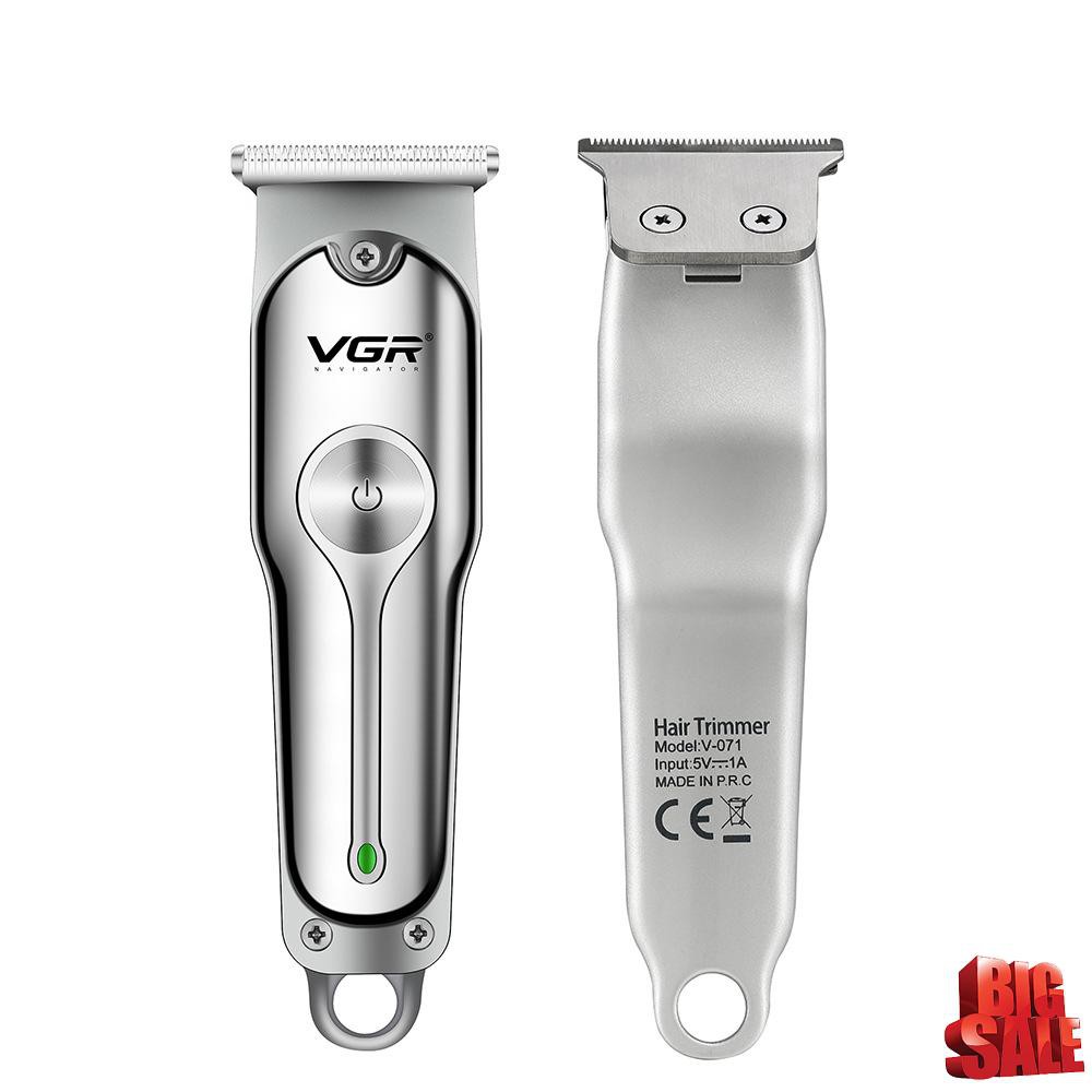 [BIG SALE] VGR V-071 Hair Clipper Electric USB Charging Stainless Steel Blade Multiple Limit Combs