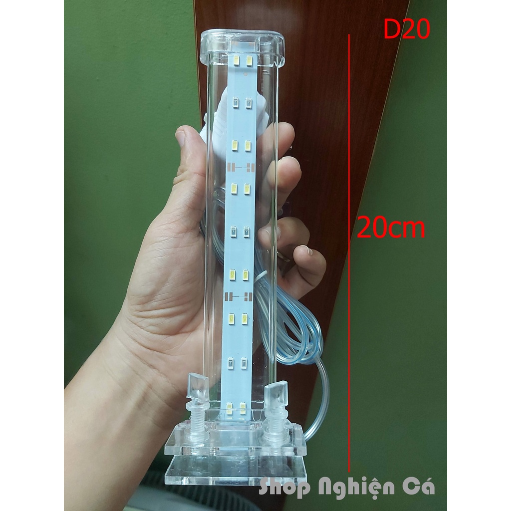 Đèn led kẹp bể cá D20 D30 Có công tắc tắt bật