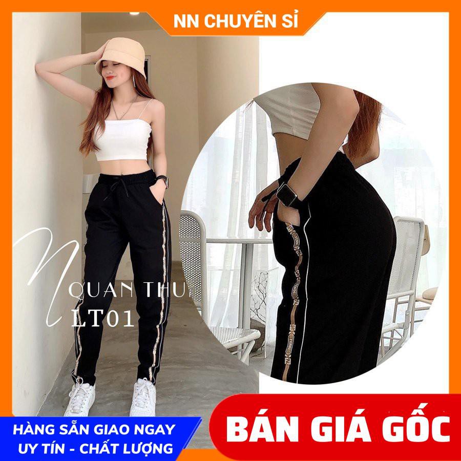 HÀNG ĐẸP ⚡ LT01 - QUẦN UMI LAI BO - QUẦN JOGGER BO PHỐI SỌC - JOGGER BO PHỐI LƯỚI VÀ HOA CÚC
