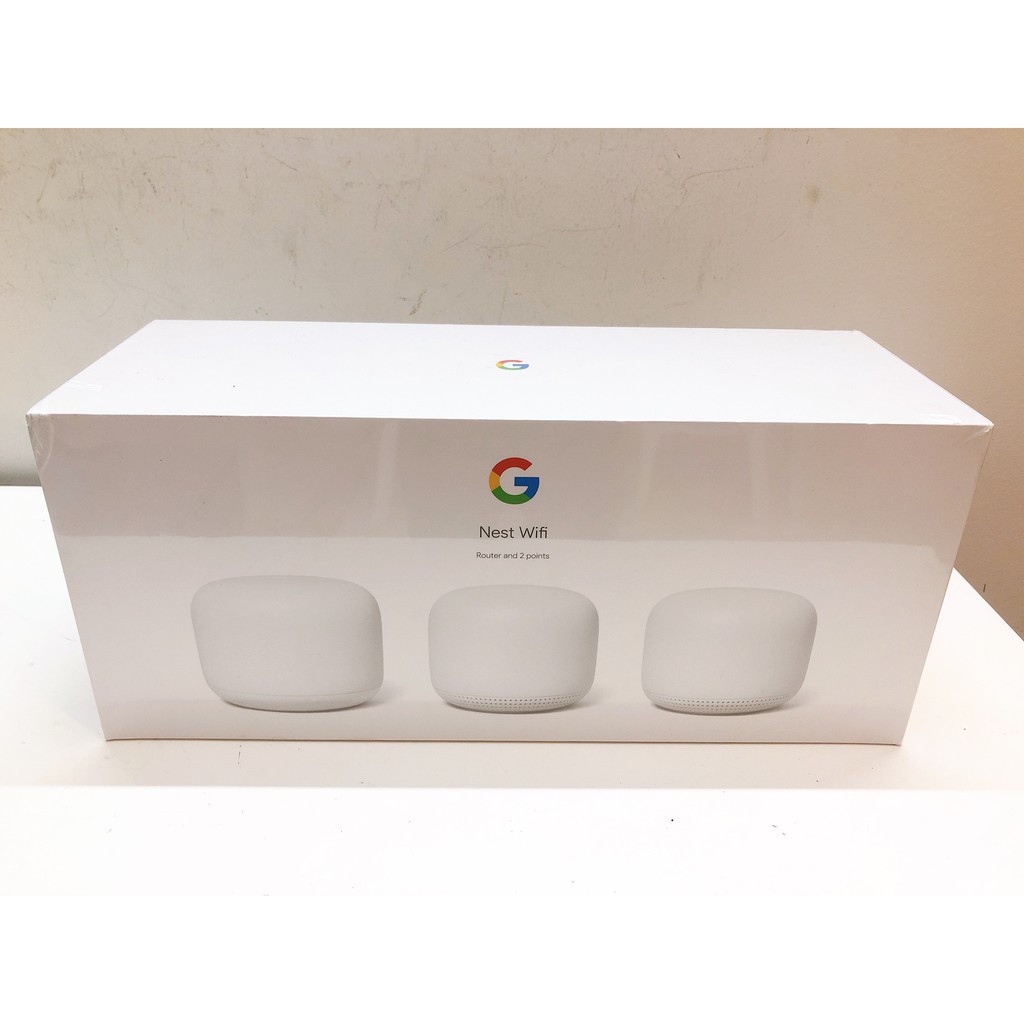 Google Nest Wifi thế hệ mới 3 pack (1 Router + 2 Point) Tích hợp trợ lý ảo Google Assistant, hàng nguyên seal - US.