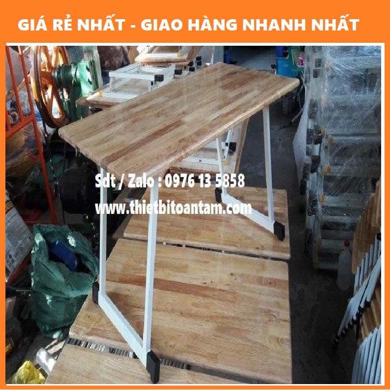 Bàn gỗ cao su gấp được Cho Bé Mầm Non nhập khẩu