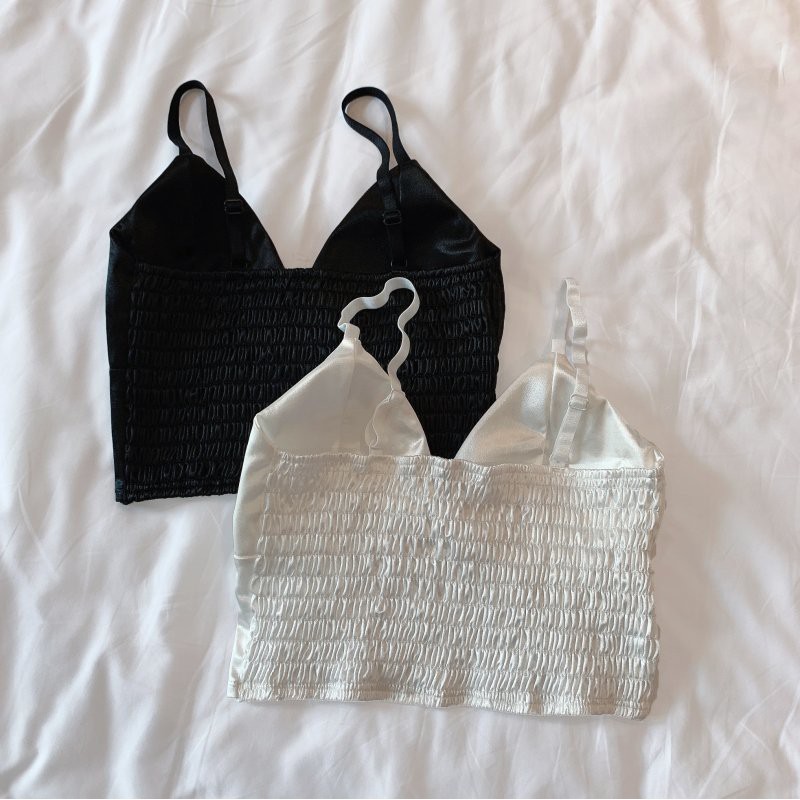 Áo 2 dây cổ V màu trơn đơn giản cực xinh cho các nàng JD15 - Áo Croptop nữ