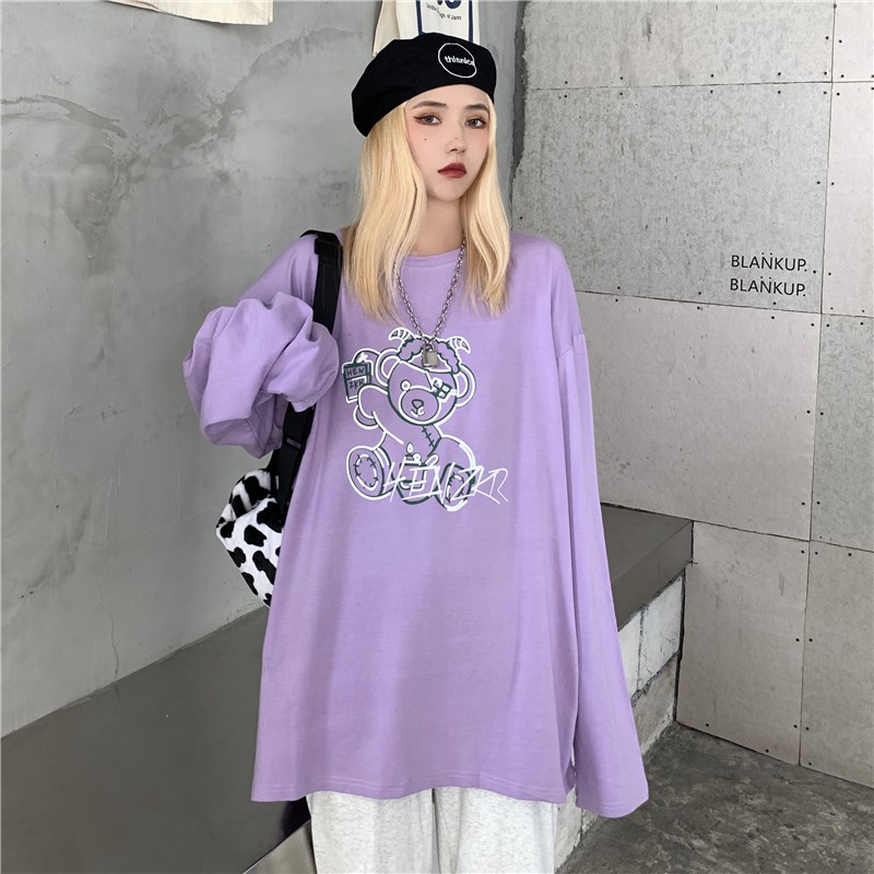 Áo thun tay dài form rộng Yinxx, áo sweater Unisex SW09