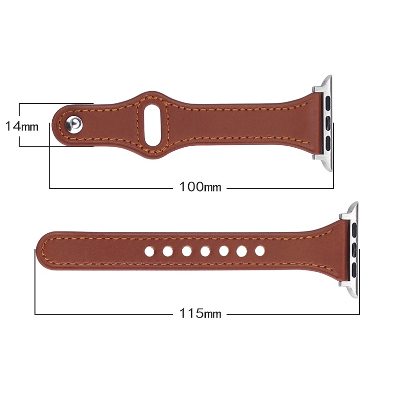 Dây Đeo Bằng Da Thật Chất Lượng Cao Cho Apple watch iWatch Ultra 49mm series 8 7 SE 6 5 4 3 2 1 45mm 41mm 44mm 40mm 42mm 38mm