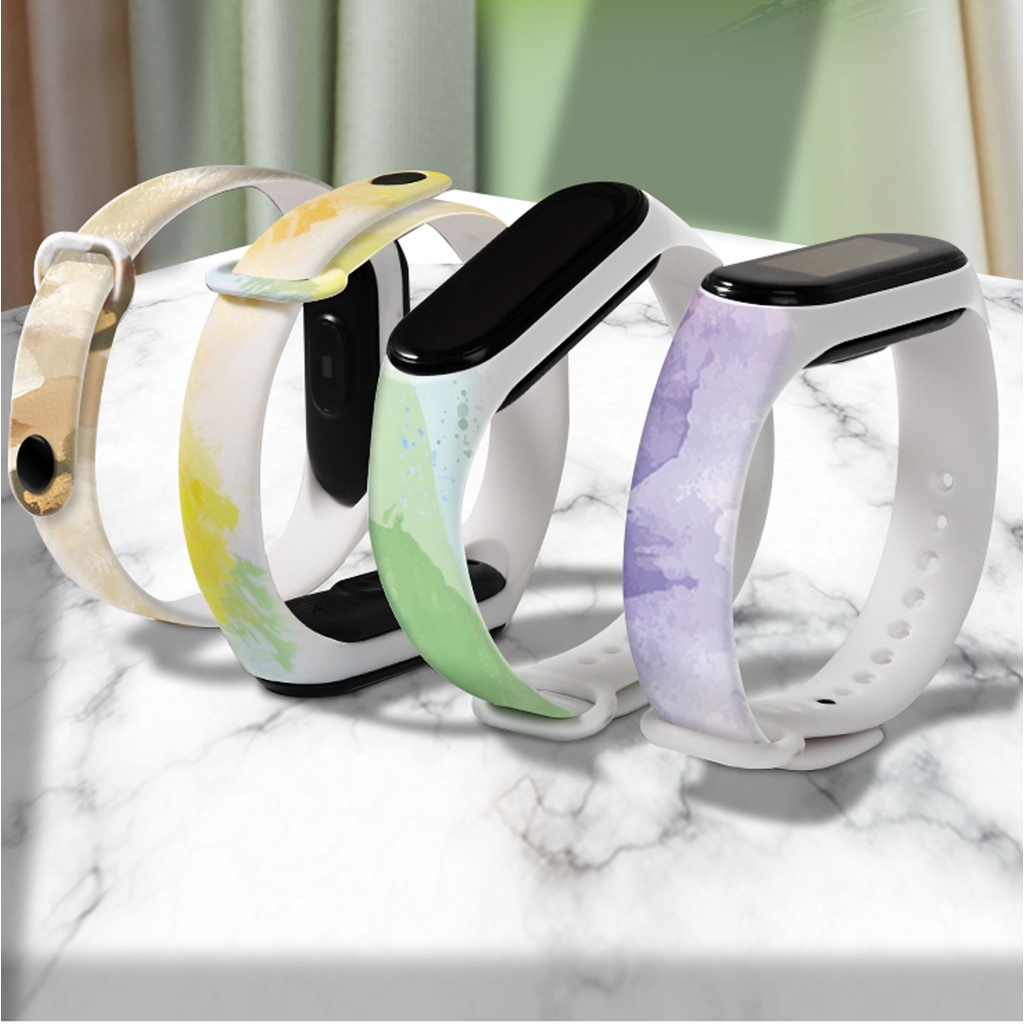 Dây Đeo Thay Thế Chất Liệu Silicon Màu Trơn Cho Xiaomi Band 7 Mi Band 5 / 6 / 4 / 3