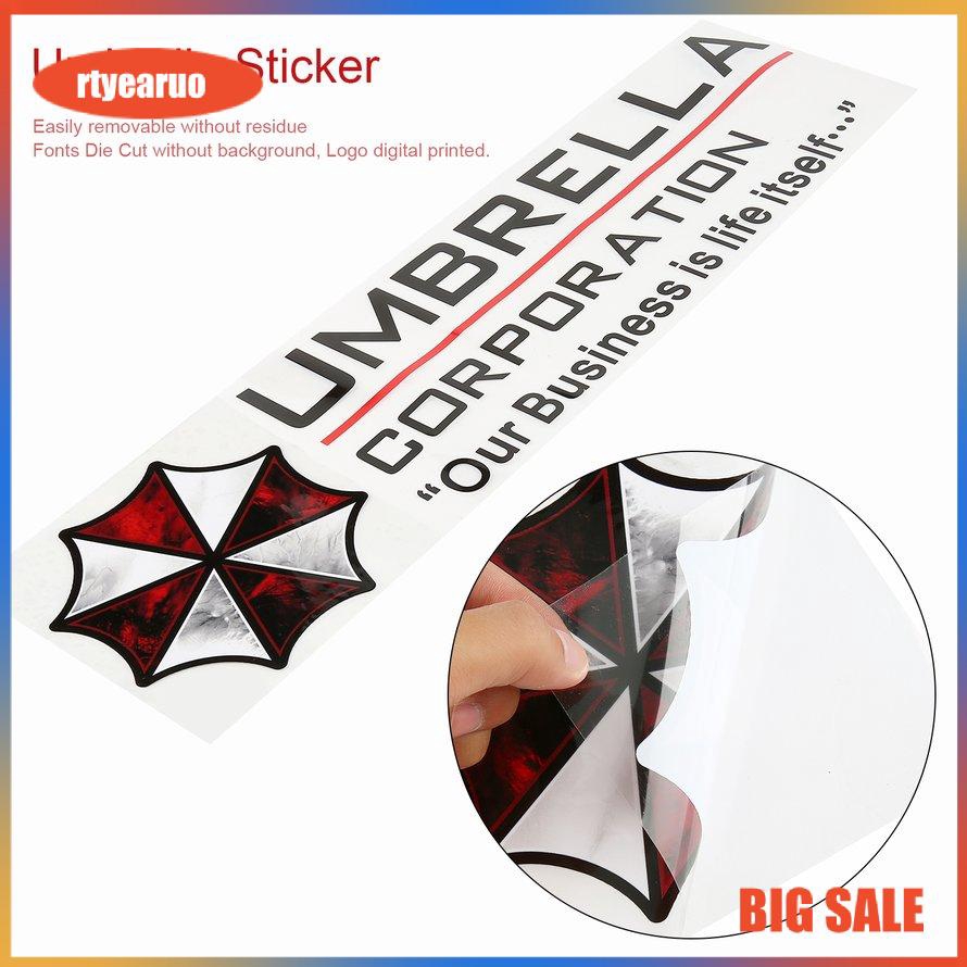 Sticker Dán Trang Trí Xe Hơi Hình Biểu Tượng Umbrella Corporation Chống Thấm Nước