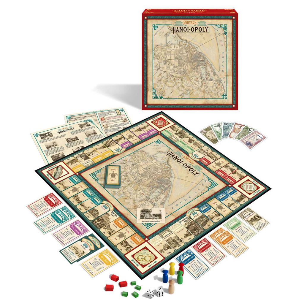 TRÒ CHƠI BOARD GAME MONOPOLY HÀ NỘI PHIÊN BẢN 1900S