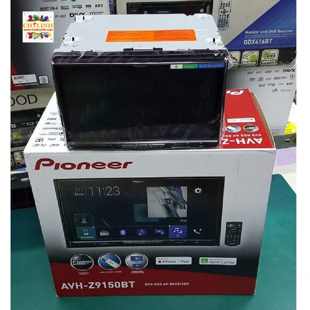 Pioneer AVH-Z9150BT Đầu đọc đa phương tiện liền màn hình 7inch, CarPlay, AndroiAuto, Wifi Mirroring