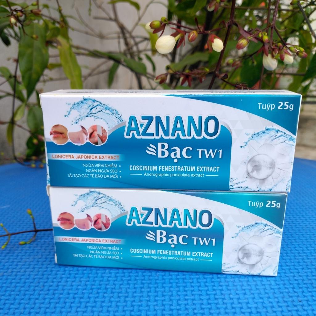 Nano bạc AZNANO TW 1 Gel bôi bôi ngoài da giúp làm sạch da, kháng khuẩn ngăn ngừa và làm mờ vết thâm sẹo do mụn nhọn