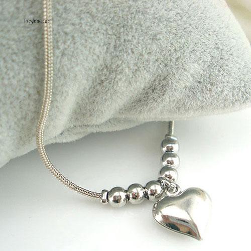 Lắc chân bạc hình trái tim thời trang nữ tính | BigBuy360 - bigbuy360.vn