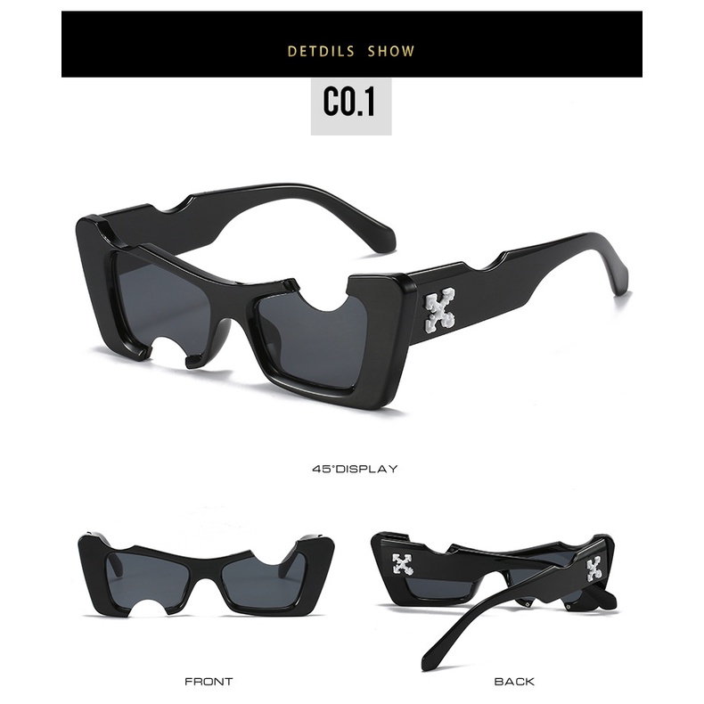 Kính râm thời trang OFF-WHITE hot trend chống tia UV Cannes Square Frame Sunglasses