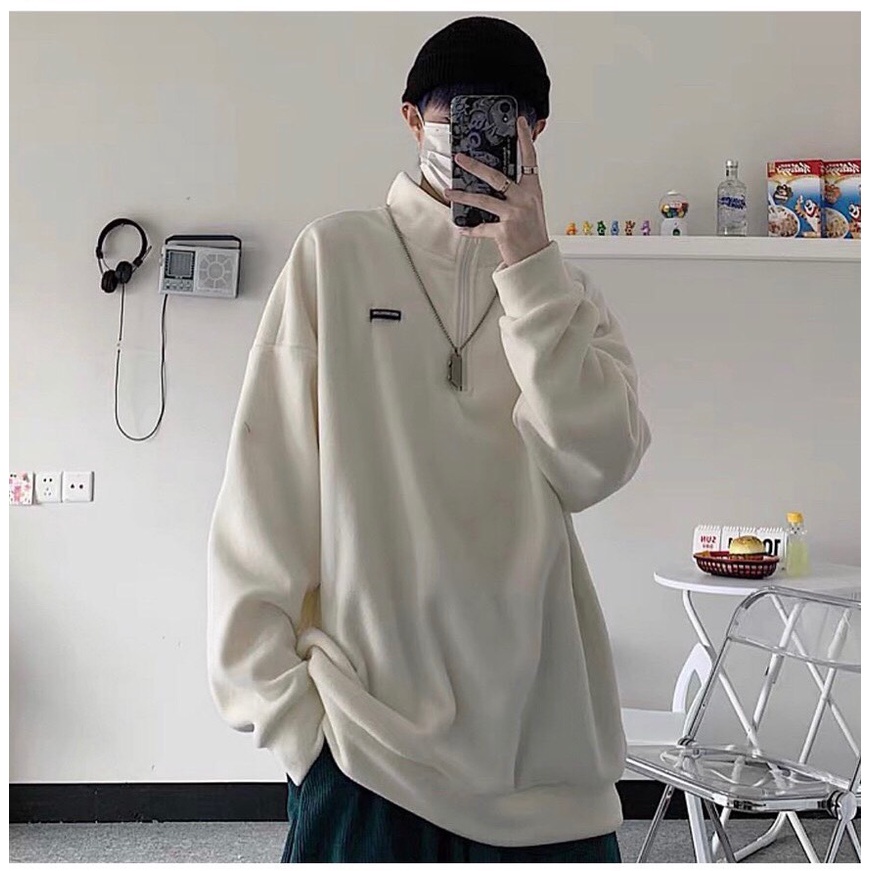 ÁO NỈ SWT CỔ KHOÁ LOGO UNISEX NAM NỮ [ RẺ VÔ ĐỊCH ] | BigBuy360 - bigbuy360.vn