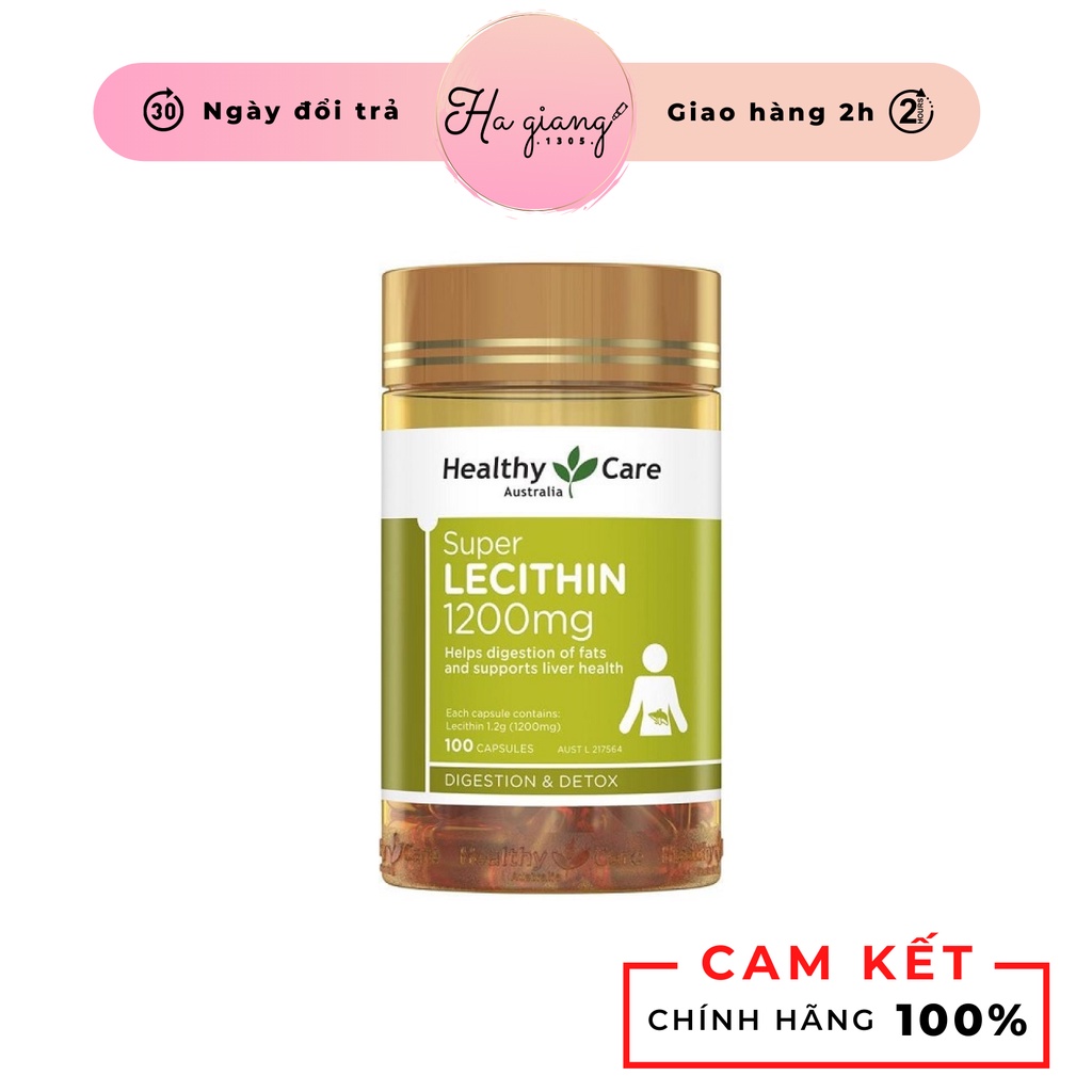 Mầm Đậu Nành HealthyCare Super Lecithin 1200mg Lọ 100 viên