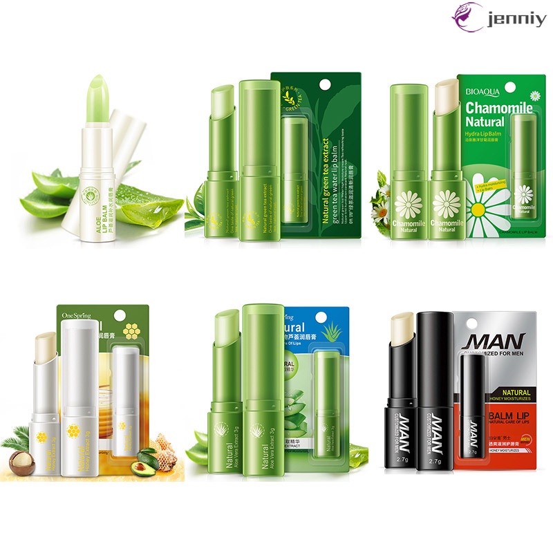 [JNY] Lip Balm Assorted Flavors With Beeswax Aloe Green Tea for Dry Lips For Adults and Kids Lip Repair