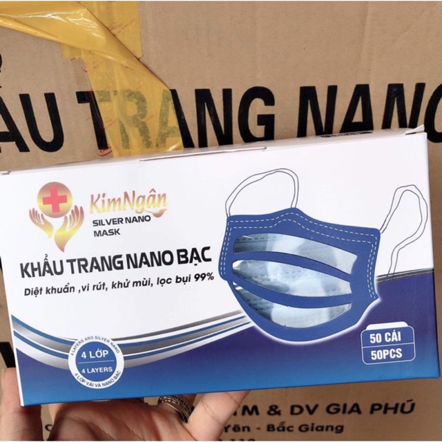 HỘP 50 CÁI KHẨU TRANG Y TẾ 4 LỚP  XL MASK  HÀNG CHUẨN CÔNG TY