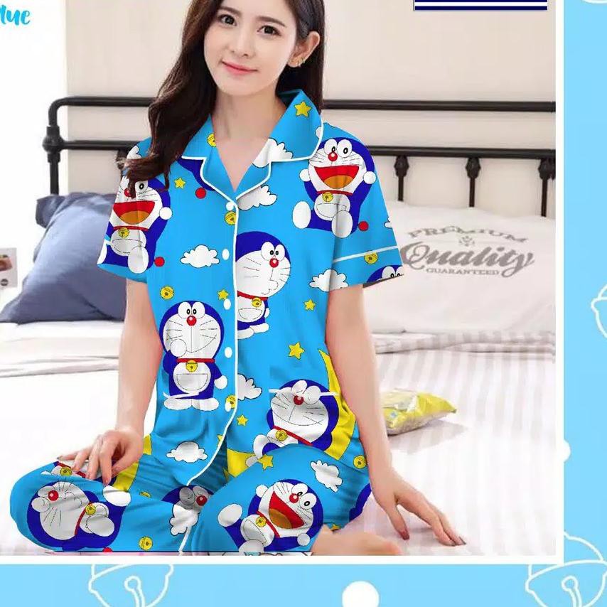 Áo Thun Cotton Họa Tiết Doraemon Ngôi Sao 2w Phong Cách Nhật Bản