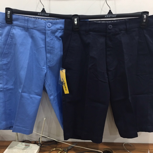 Quần short kaki nam KWIN 100% cotton kso003s9- reguler- xanh biển+ tím than- ĐỦ size