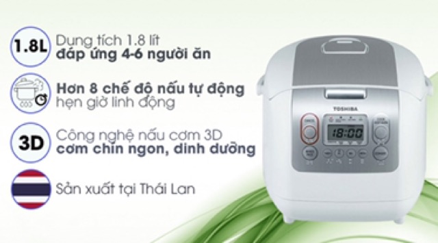 Nồi cơm điện tử cao cấp toshiba RC-18NMFVN(WT) | BigBuy360 - bigbuy360.vn
