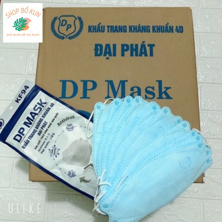 Khẩu trang y tế, khẩu trang 4D KF 94 DP Mask Đại Phát/ Huy Hoàng / minimasst Thùng 30 Túi ,300 Cái.