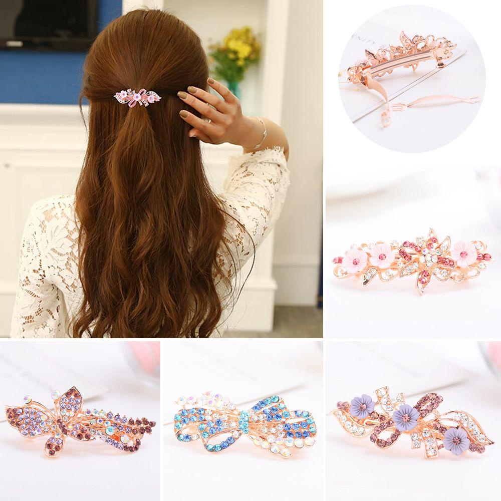 Kẹp Tóc Nơ Đính Kim Tuyến Lấp Lánh Cho Nữ