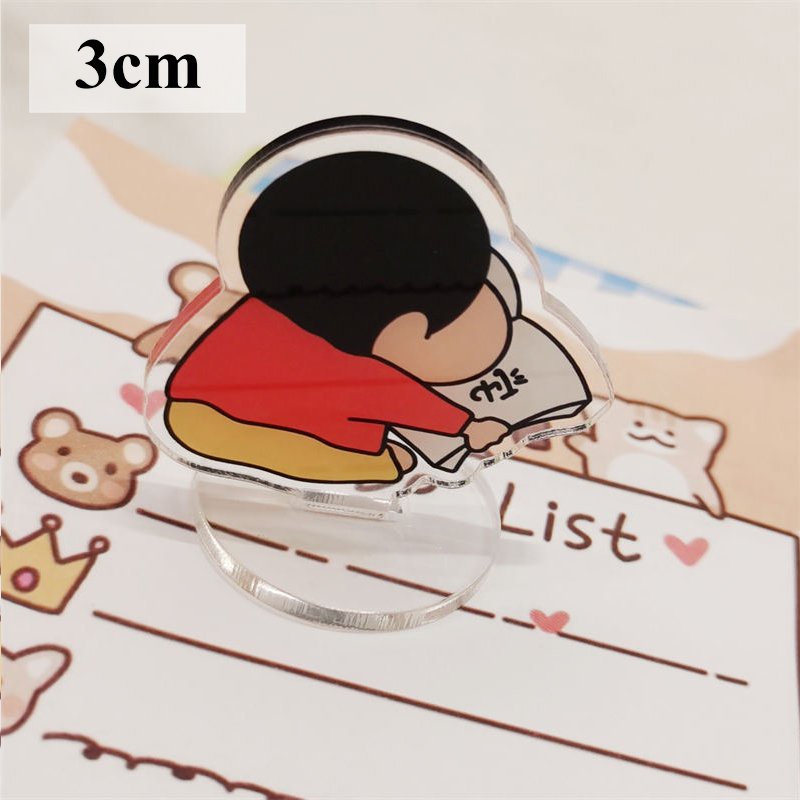 (3cm) Mô hình Standee MINI Shin Cậu bé bút chì ver ĐỌC SÁCH in hình anime chibi
