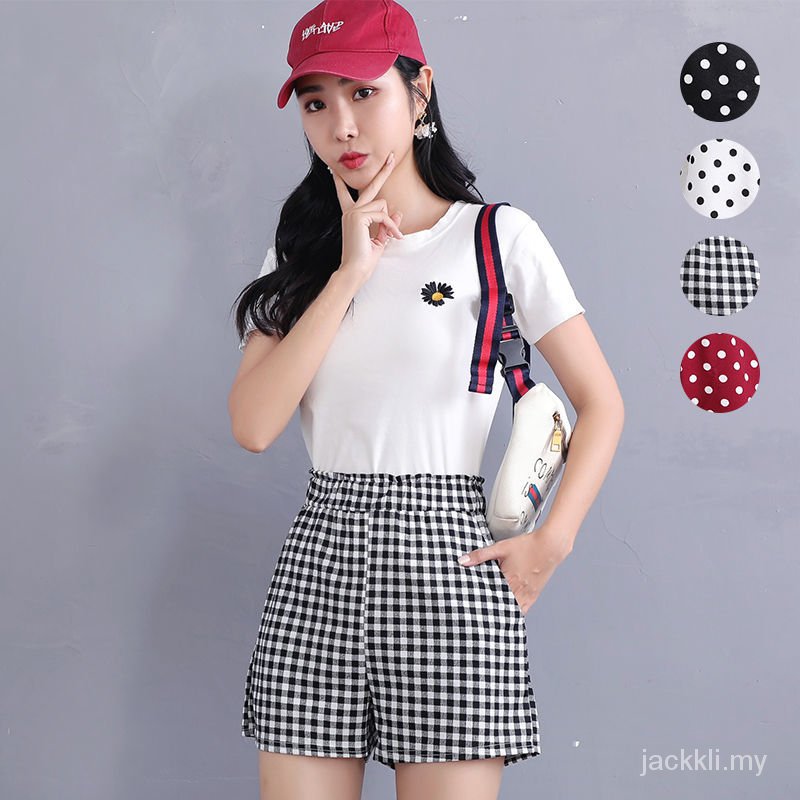 Quần Short Ngủ Lưng Cao Dáng Rộng Họa Tiết Chấm Bi Thời Trang Mùa Hè Cho Nữ 2021 | BigBuy360 - bigbuy360.vn