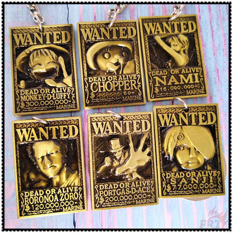 1 Móc Khóa Kim Loại Hình Nhân Vật Phim One Piece 6 Kiểu Lựa Chọn