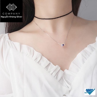 Dây chuyền bạc gắn đá pha lê sáng lấp lánh