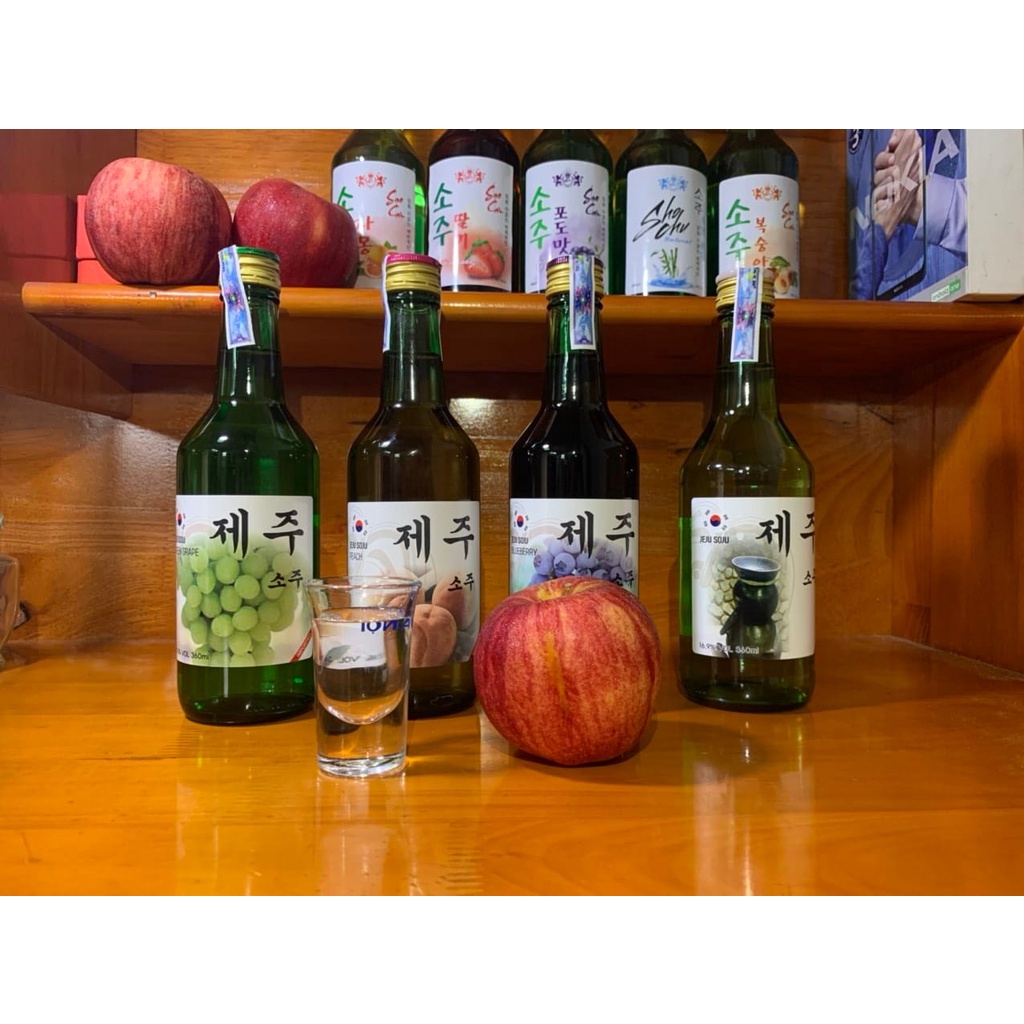 🍷 Soju Jeju Hàn Quốc 360ml Andong - Soju Trái Cây Full Chuẩn Vị Hàn