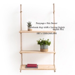 Kệ treo tường 3 tầng gỗ Quế thơm