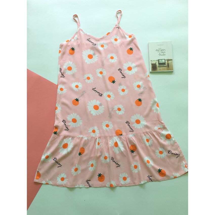 Đầm tole hai dây đuôi cá dễ thương, Đồ mặc nhà Queenie | BigBuy360 - bigbuy360.vn