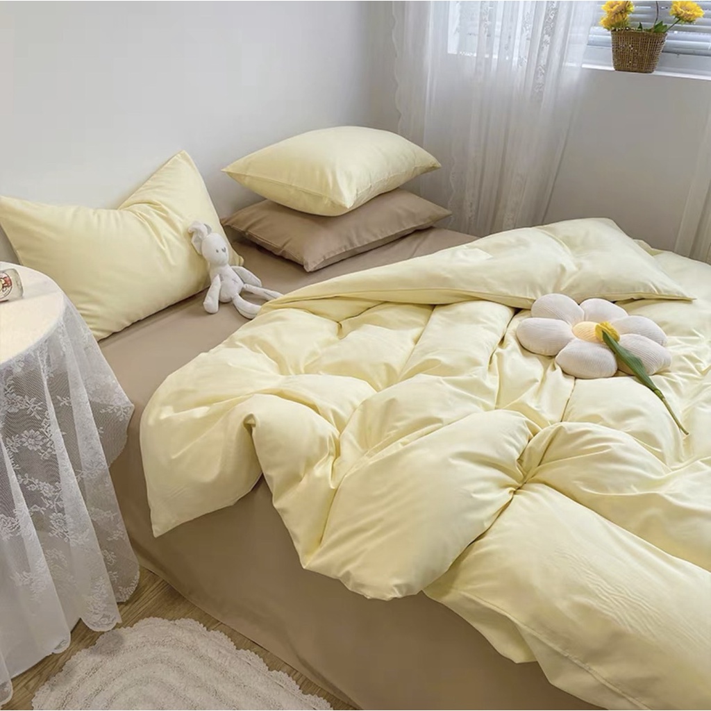 Bộ chăn ga gối Cotton TC No Tag New 2021 bảng màu phối MÂY BEDDING đủ kích thước nệm 1m2 1m4 1m6 1m8 2m | BigBuy360 - bigbuy360.vn