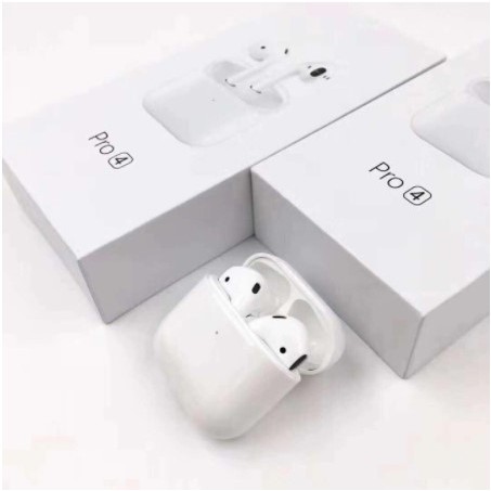 Tai Nghe Airpod Pro 4 TWS 5.0 Bluetooth Định Vị Đổi Tên Âm Thanh Stereo Cực Chuẩn {BẢO HÀNH ĐỔI MỚI