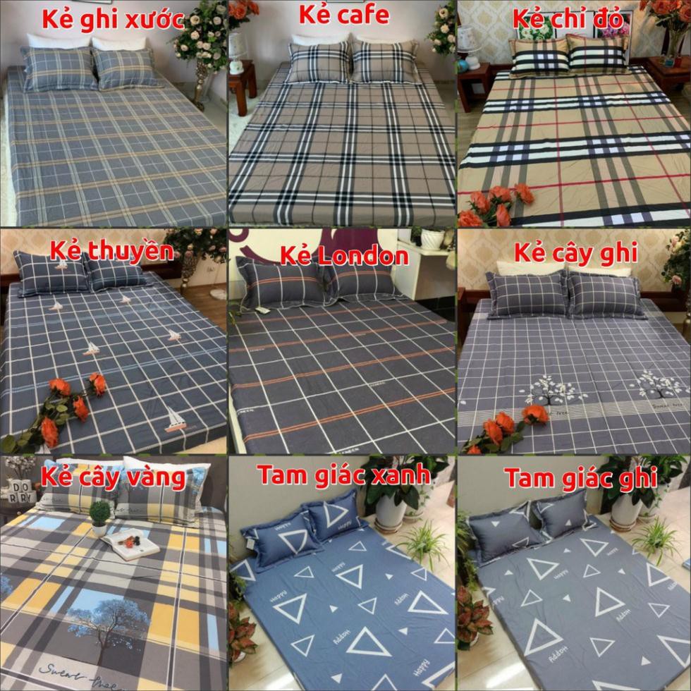 Ga giường cotton 100% 1 ga đủ size nệm 1m2 1m4 1m6 1m8 2m2, drap giường cotton - 1 ga bo chun