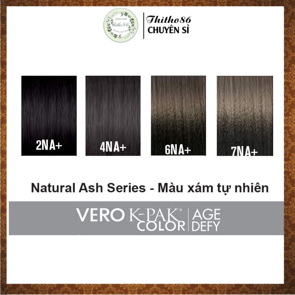 Natural Ash Series NA - Màu nhuộm phủ bạc thời trang JOICO Vero K-Pak Color Age Defy (Tông màu xám tự nhiên)