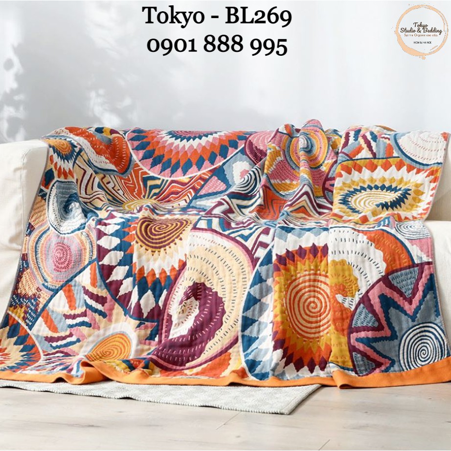 HOT🔴S43_Chăn Xô Thu Cotton Sợi tre Organic_Dòng Cao cấp siêu kháng khuẩn