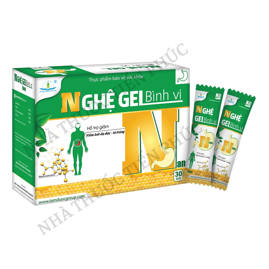 Nghệ Bình Vị Gel  - Hỗ Trợ Giảm Viêm Loét Dạ Dày Tá Tràng Hộp 20 gói