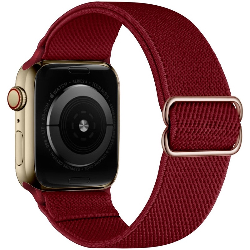 Dây Đeo Nylon Co Giãn Cho Đồng Hồ Thông Minh Apple Watch 45 41 44 40 42 38 mm / 7 SE 6 5 4 3