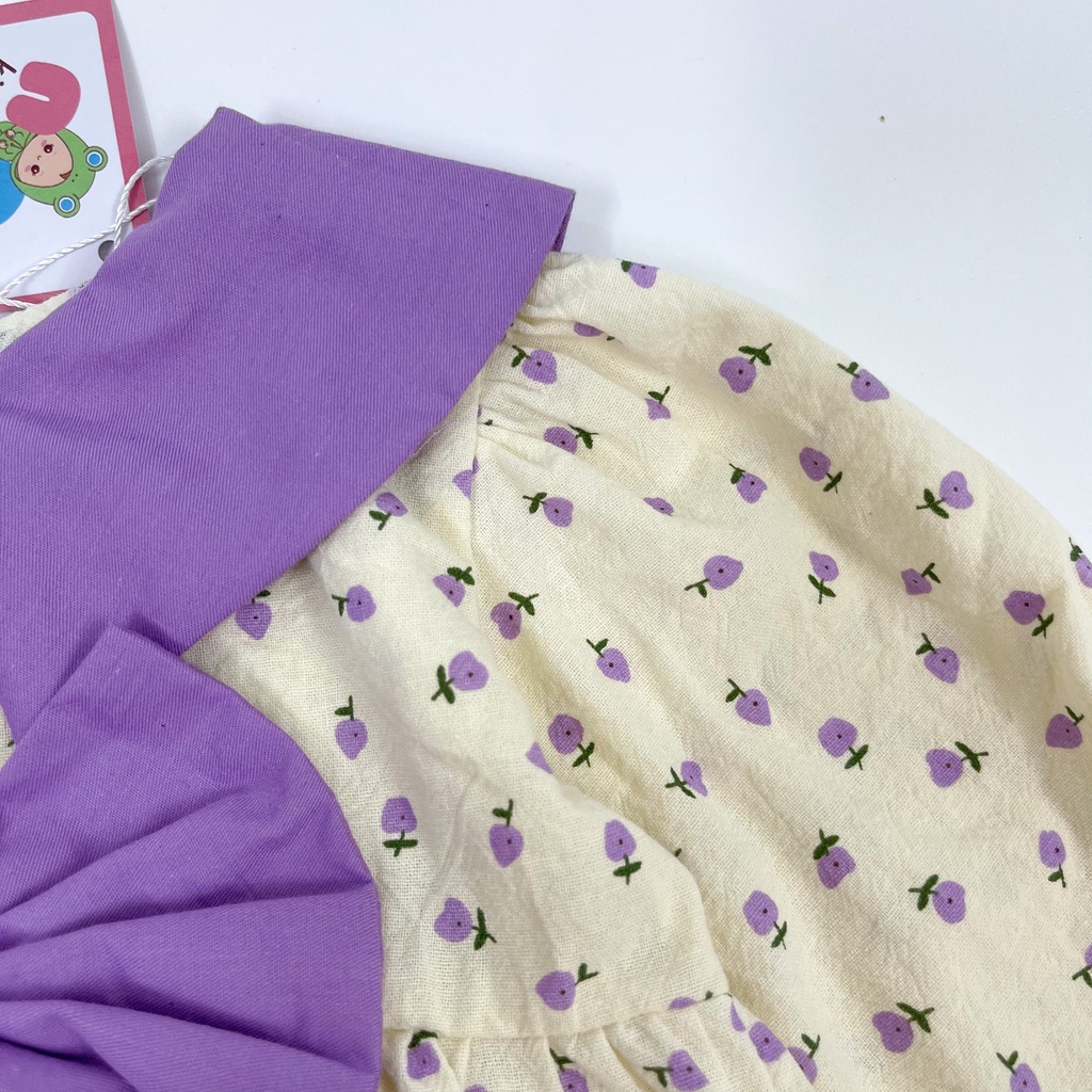 Body bé gái dài tay Nina Kids Boutique Bộ áo liền quần cho trẻ sơ sinh Size 0m 24m Kèm băng đô nơ