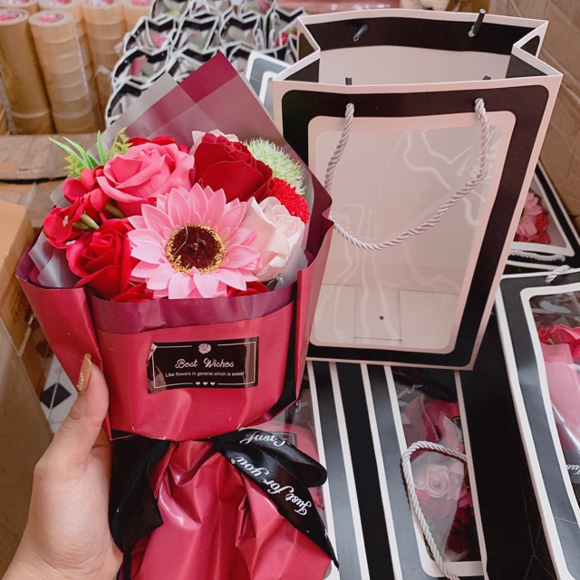 Bó Hoa Hồng Sáp Flower Soap 2019 (đỏ)