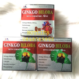 HOẠT HUYẾT DƯỠNG NÃO, bền thành mạch GINKGO BILOBA 360mg hộp 100 viên nang