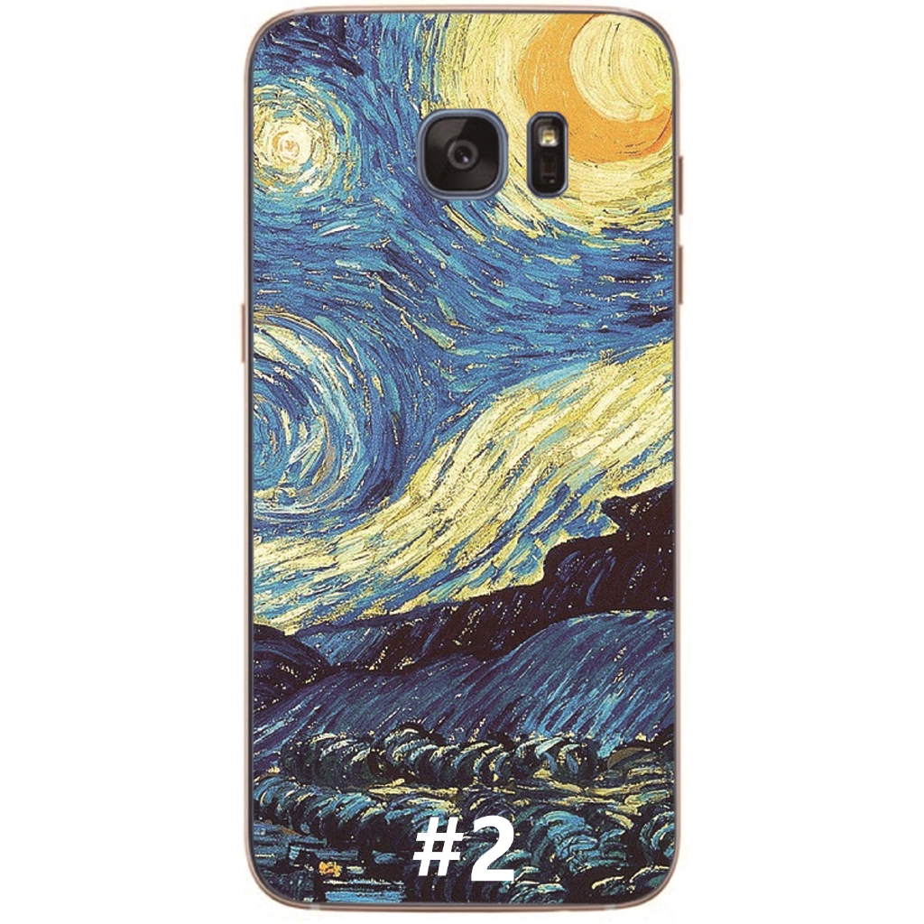 Ốp điện thoại TPU chống sốc hình tranh Van Gogh cho Samsung Galaxy Note5/Note 4/S6/S7 Edge