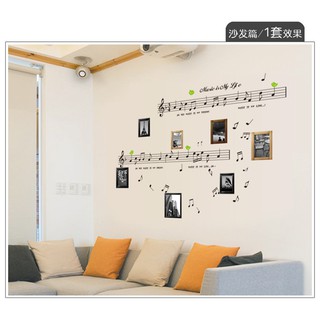 Decal dán tường Nốt nhạc vui