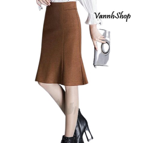 Chân váy công sở💐 hàng thiết kế  VannhShop💐chân váy đuôi cá sang trọng MS 007 chất liệu vải nhập kèm ảnh thật