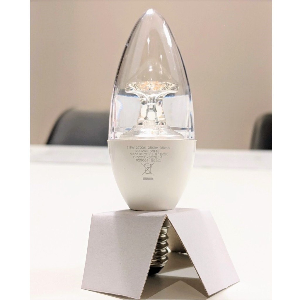 Bóng đèn led nến E14 Philips, trợ sáng, chống lóa, 3.5-25W 2700K 220V B35 CL ND eye comfort - Hàng chính hãng