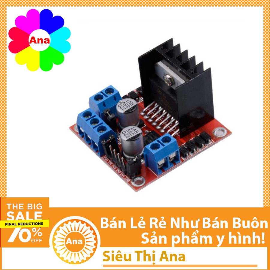 Mạch điều khiển Động cơ DC L298 - Mạch cầu H L298N PWM - module điều khiển Động cơ DC L298